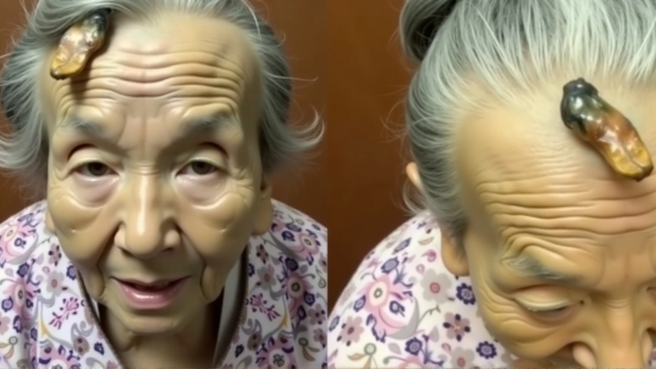 Idosa Chinesa de 107 Anos Surpreende com Chifre Cutâneo de 10 cm na Testa: Fenômeno Raro Atrai Atenção Mundial